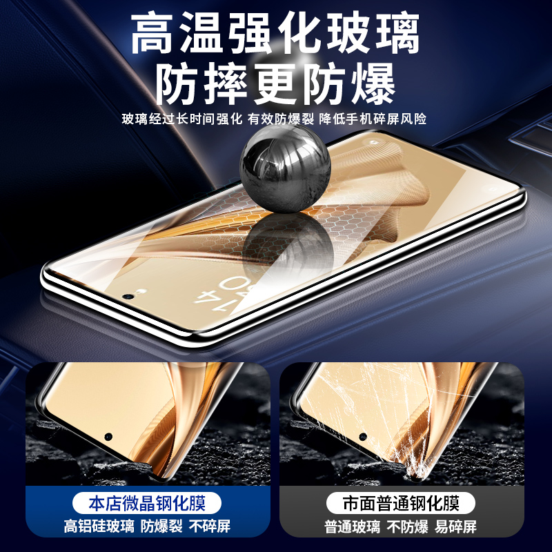 opporeno10钢化膜全屏覆盖reno10pro手机膜抗蓝光10pro+无尘仓秒贴膜曲面屏10pro十全包边por全胶0pp0保护膜 - 图1