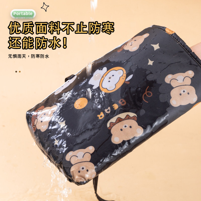 电动车挡风保暖手套冬季防寒护手电瓶车摩托车加绒防风防水把套女,淘宝优惠券,粉丝福利购,淘宝优惠卷