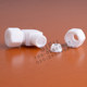 PTFE ferrule bend through tetrafluoro 90 degree right angle joint