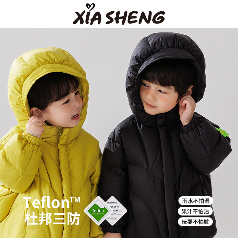 夏生红嘴雁鸭石墨烯蓄热羽绒服男女童蓬松高倍保暖三防儿童冬装新,淘宝优惠券,粉丝福利购,淘宝优惠卷