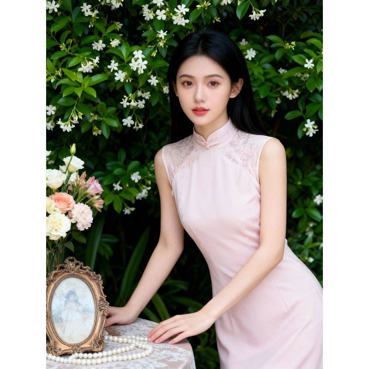 温柔春季女气质复古粉色旗袍改良年轻款少女高级感气质文艺连衣裙,淘宝优惠券,粉丝福利购,淘宝优惠卷