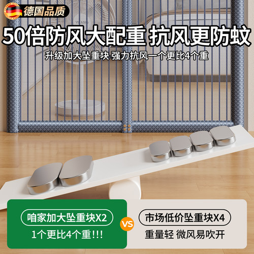 防蚊门帘全磁条金刚网强力磁性自吸纱门纱窗高档家用2026新款自粘 - 图1