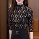 ແບບ rhinestone ຮ້ອນ versatile ເຄິ່ງ turtleneck ເທິງ