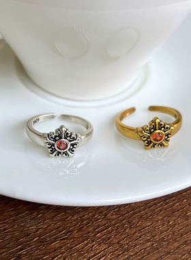 复古五角星星戒指女个性时尚