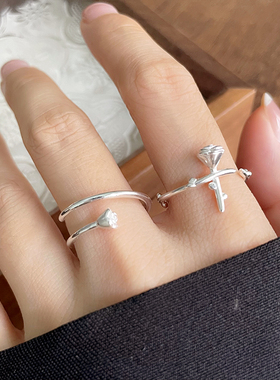 925银戒指女小众设计高级感