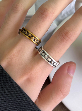 古金不掉色小圈口925纯银戒指