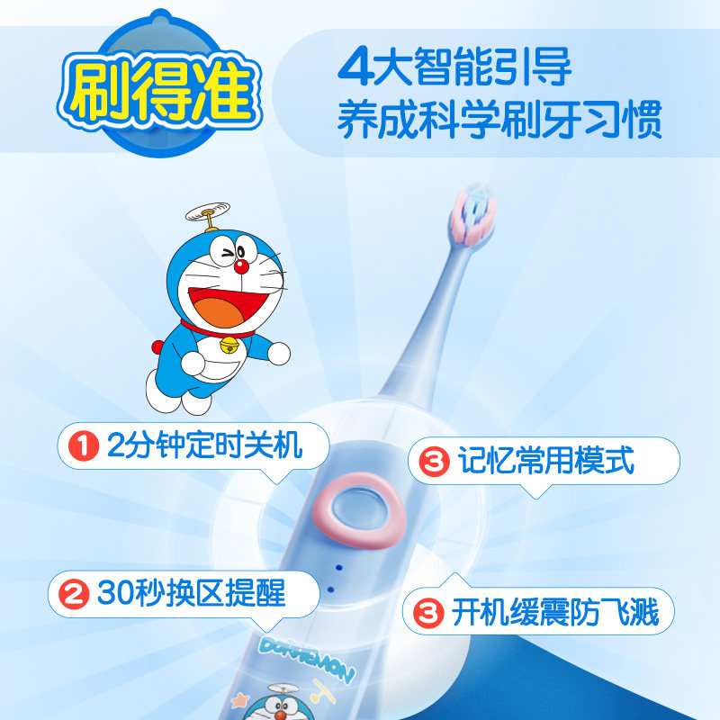Shukebaby children's electric toothbrush Doraemon joint model F2