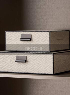 邸高家居新中式公司前台装饰品摆件高档办公室样品展示柜软装布置