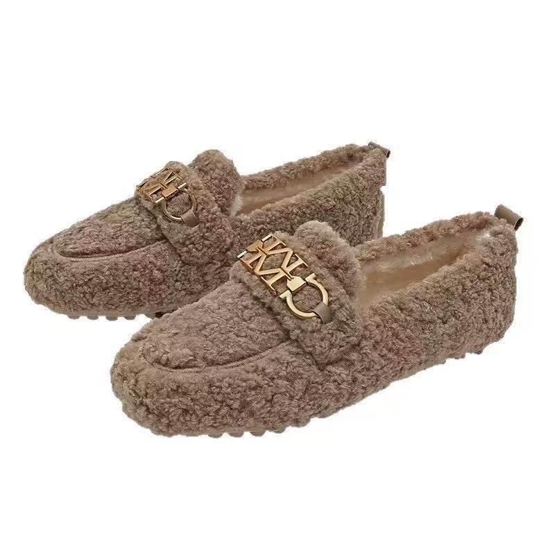 毛毛鞋女冬季外穿2025新款小香风女鞋雪地靴保暖棉鞋豆豆鞋一脚蹬,淘宝优惠券,粉丝福利购,淘宝优惠卷