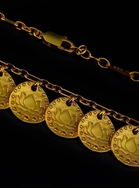 镀金汉服镀金项圈唐风发型搭配原创设计莲唐璎珞锁骨项链