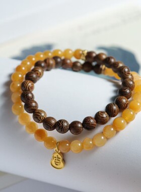 金丝玉手链 新疆克拉玛依金丝玉108佛珠 白金丝玉 七彩玉手链