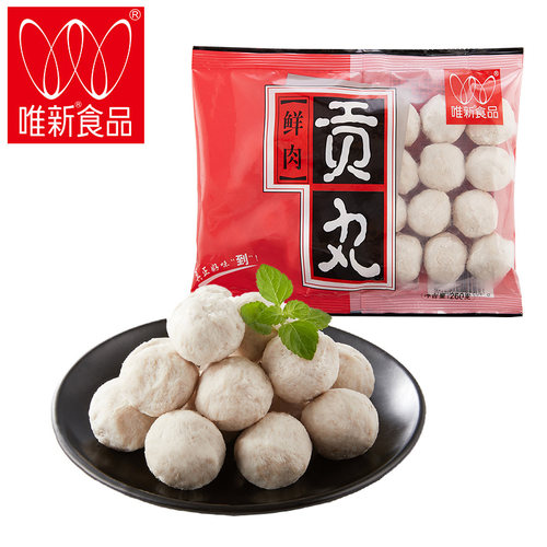 唯新贡丸260g*3包鲜肉贡丸香菇丸子火锅料火锅丸子关东煮麻辣烫 - 图3