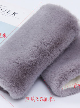 冬季保暖漏指毛毛手套女生办公打字写字兔毛暖手可爱防风寒袖口套