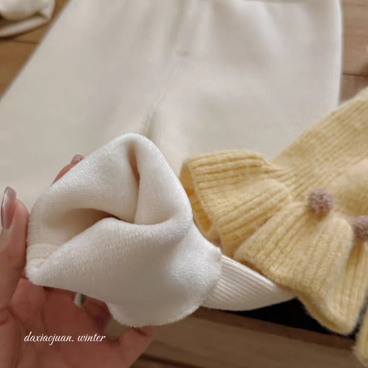 大小卷儿童女童加绒加厚修身打底裤 女宝宝拼接堆堆袜套保暖裤子,淘宝优惠券,粉丝福利购,淘宝优惠卷