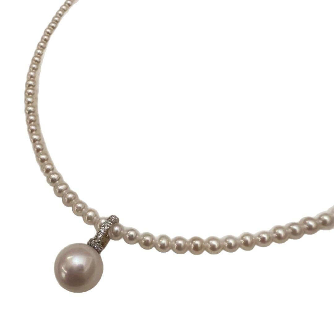 s925纯银奶嘴吊坠施家珍珠项链女高级感轻奢小众颈链百搭日常通勤 - 图3