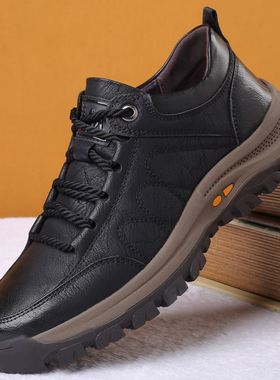 Autumn Casual Men Leather Shoes Quality Men	s Casual Snea