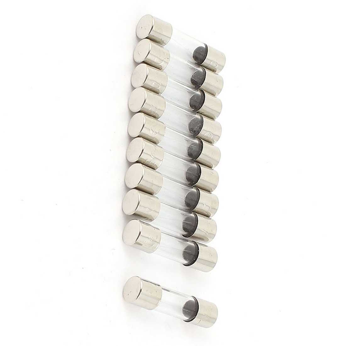 10Pcs 250V 0.2A 200mA Fast Blow Glass Fuses Tubes 5mm x 20mm - 图0