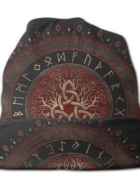 Bonnet Hats Vikings Ragnar Lothbrok Men Women's Knitting