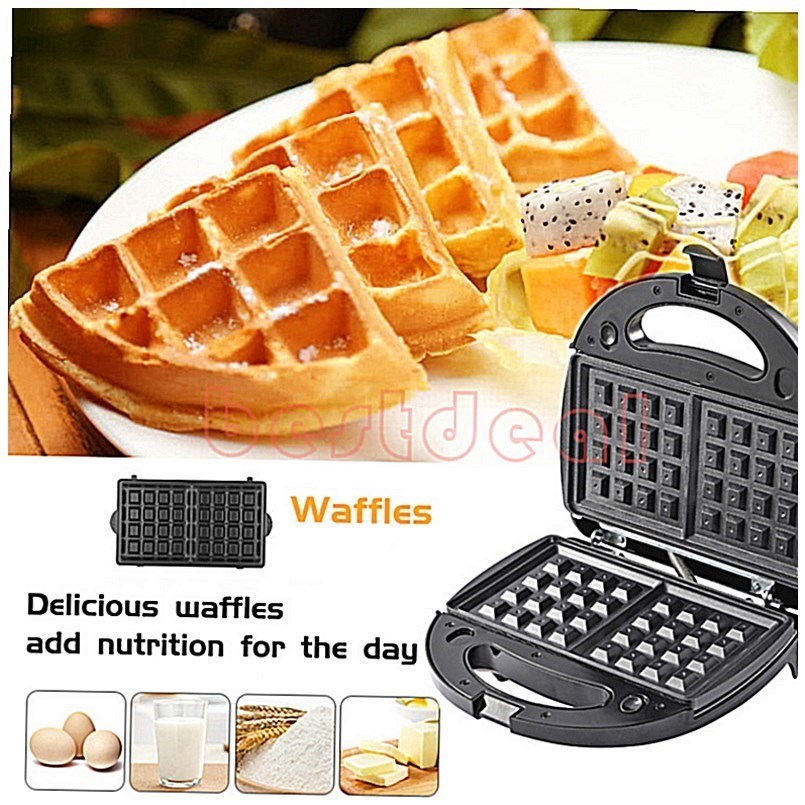 3 in 1 bread breakfaST Machine Panino ToaSTer Sandwich Maker - 图0