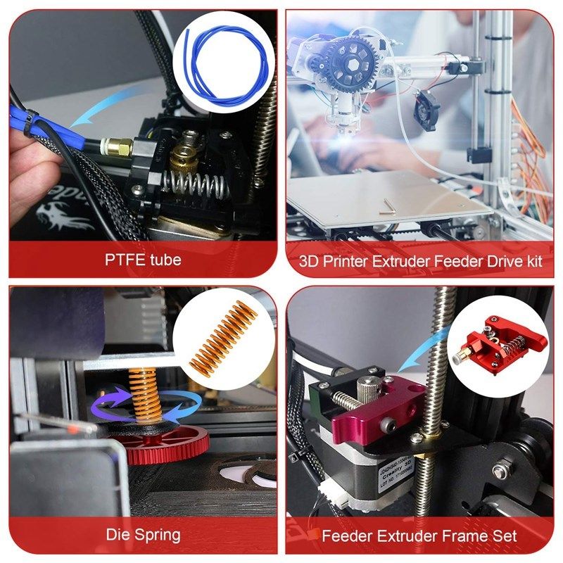 3D Printer Extruder Feeder Drive Kit, 4 Pieces Die Spring Co - 图0