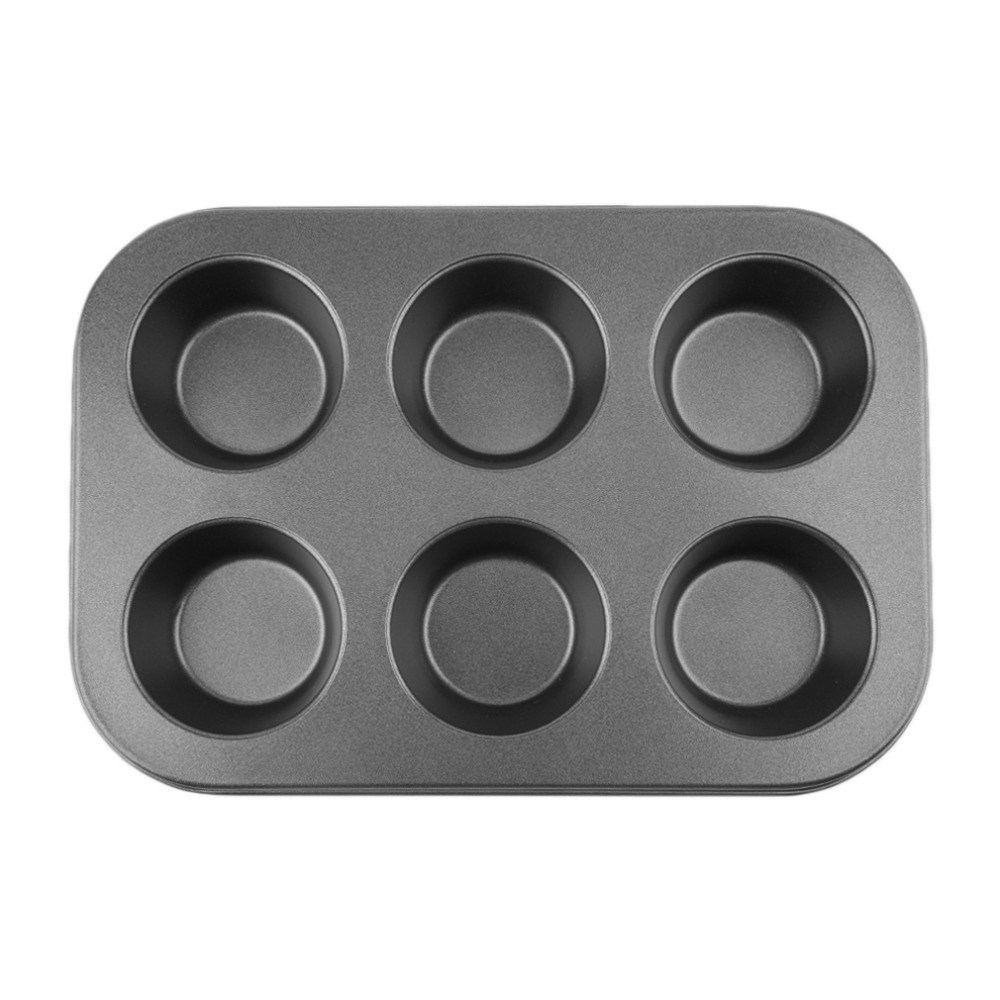 6 Cups/12 Cups  Non-stick Cupcake Baking Tray Cup Cake Mold - 图1