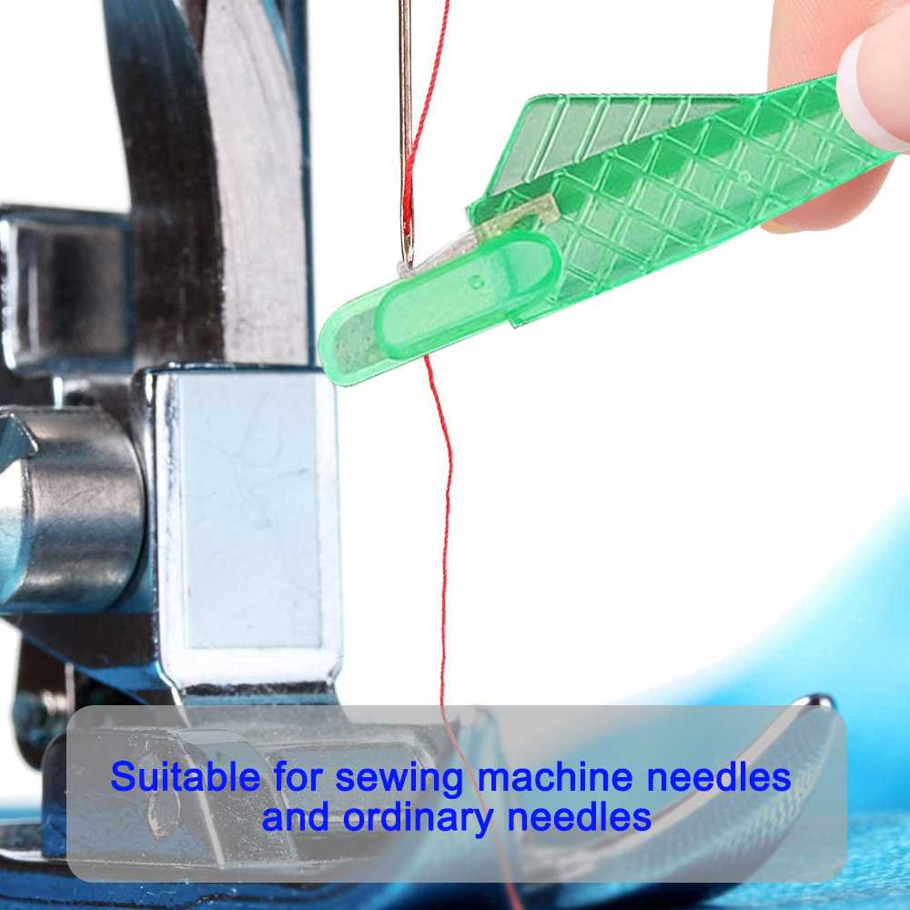 Sewing Machine Mini Needle Threader with Hook Needle Inserti - 图0