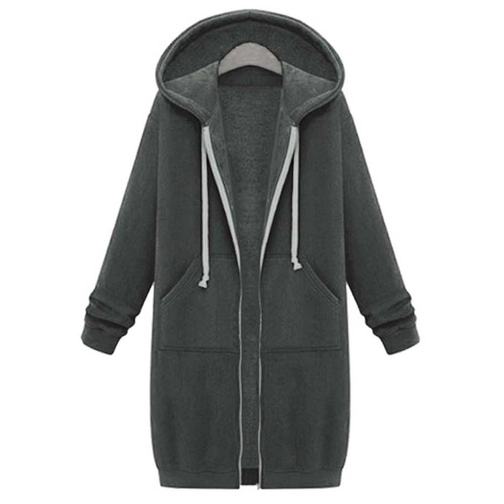 Once 2020 Autumn Casual Women Long Hoodies Sweatshirt Coat Z - 图1