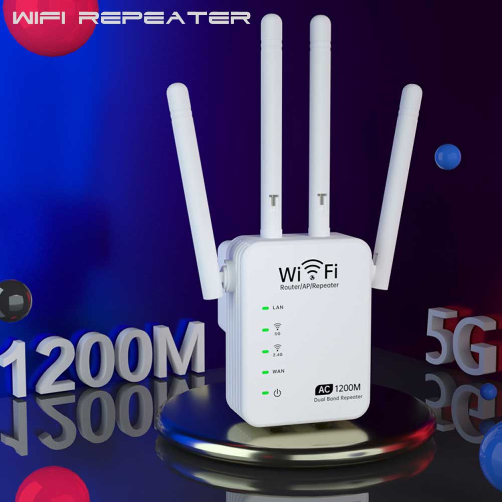 1200Mbps Router Wifi Booster 2.4G/5Ghz Wireless WiFi Repeate - 图0