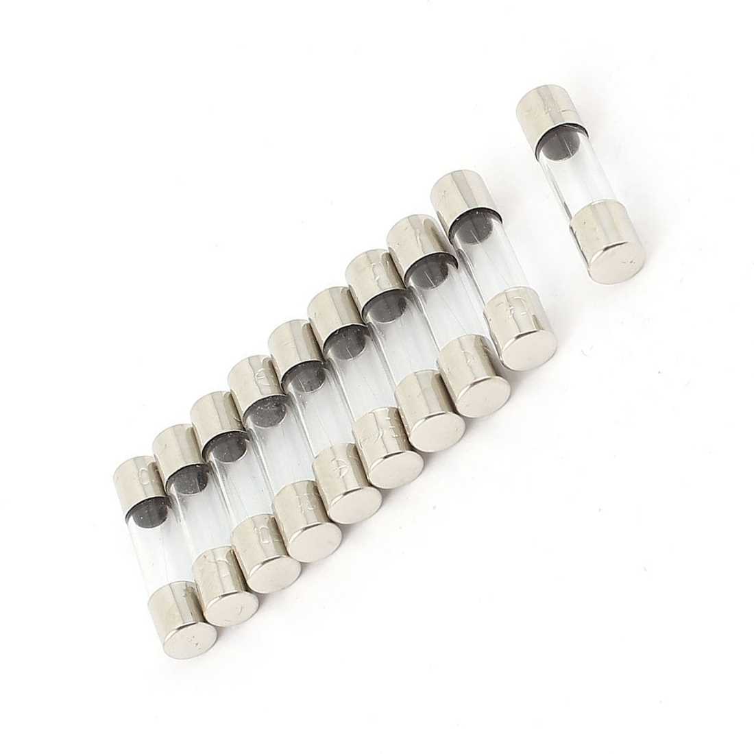 10Pcs 250V 0.2A 200mA Fast Blow Glass Fuses Tubes 5mm x 20mm - 图1