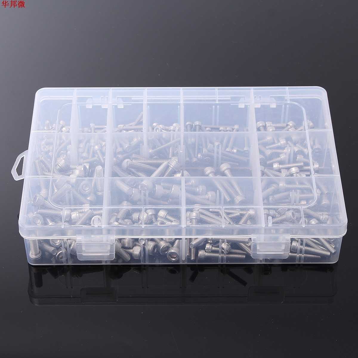 270 Pcs A2 Stainless Steel Hex Allen Socket Cap Screws Bolt - 图3