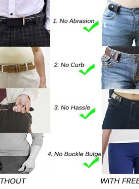 Fashion nd Men Women's Buckle-Free Elastic Invisible