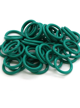 Wire Dia 2mm Green FKM Fluorine Rubber O Ring Oil Sealing Ga