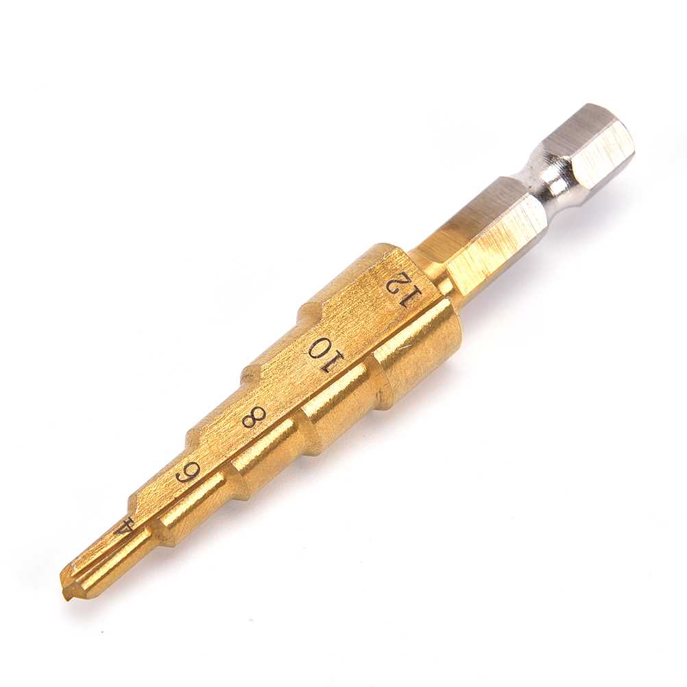 HSS Steel Titanium Step Drill Bits Step Cone Cutting Tools S - 图3