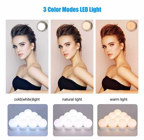 14 Detachable Bulbs LED Professional Makeup Mirror Light USB - 图1