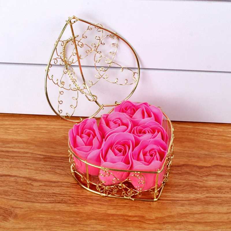 6pcs Rose Flower Petals Soap Set Birthdays Valentines Day Gi - 图2