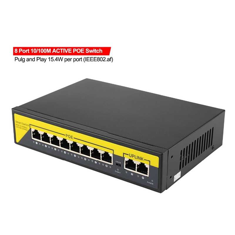 10 Port Switch,8POE and 2 Uplink, 802.3Af/At, 120W Built-in-图2