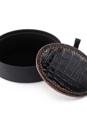 High end men's French shirt cuff box black square round