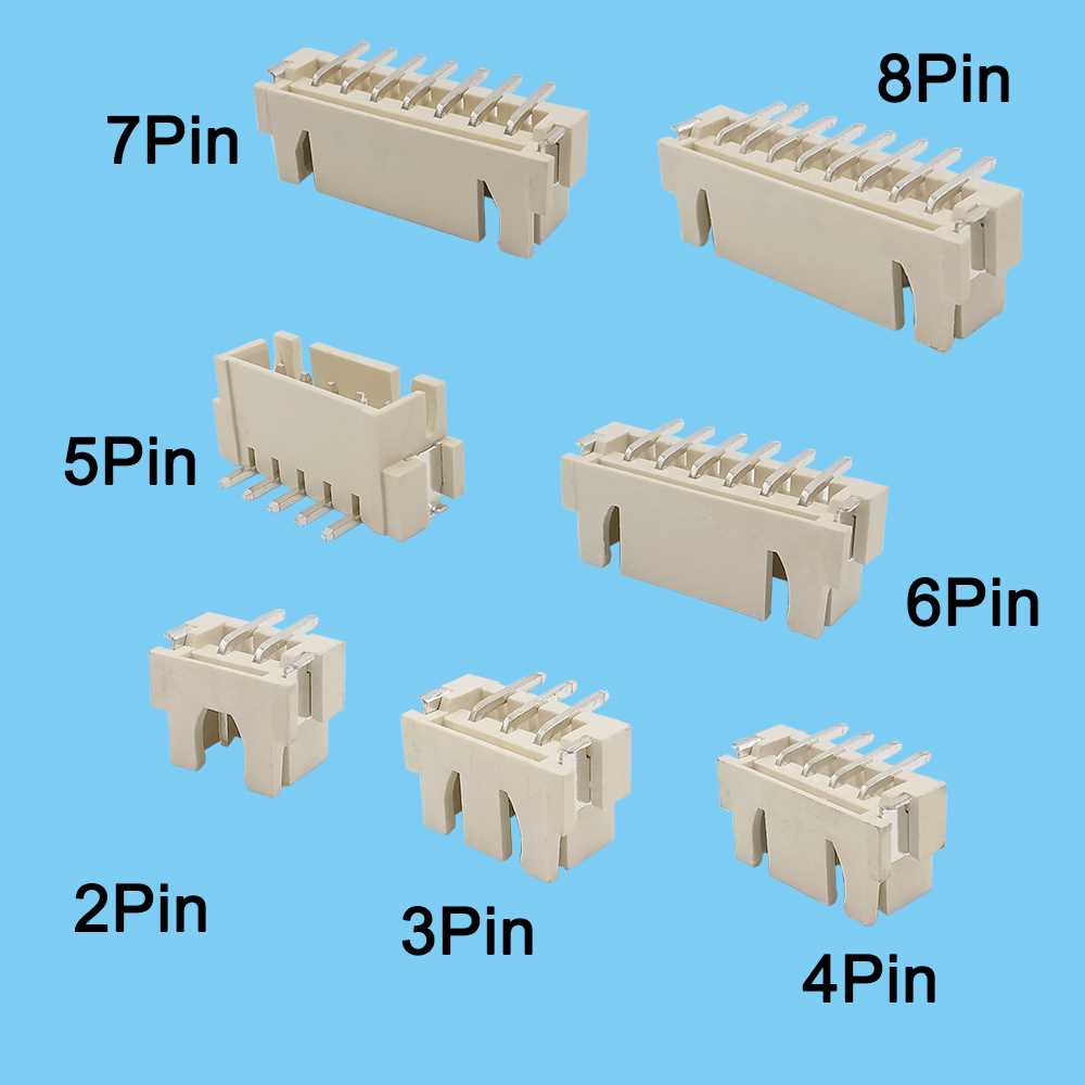 50 Pcs XH2.54mm 2/3/4/5/6/7/8 Pin Housing Wire Connector SMD-图0