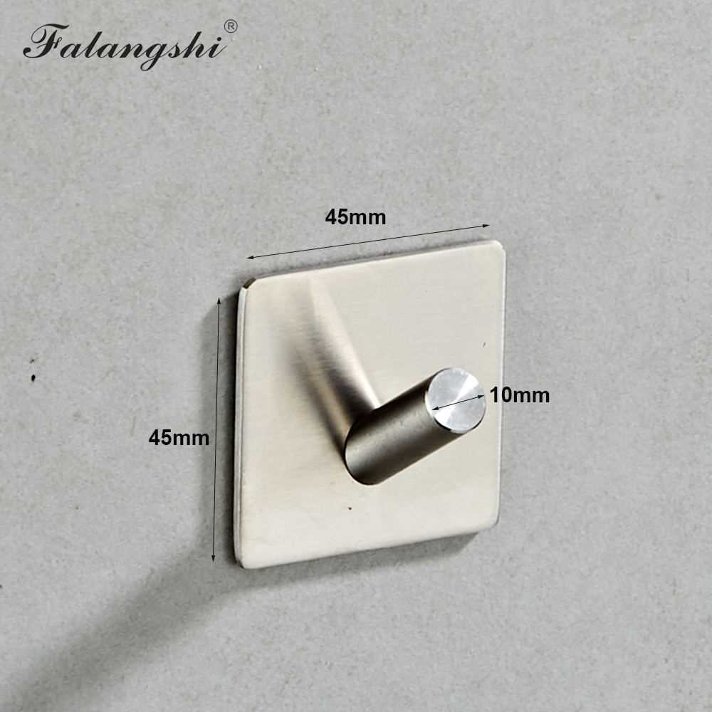 Bathroom Accessories Wall Hooks Stainless Steel 3M Sticker A - 图3