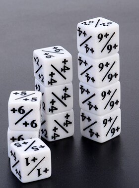 10pcs White Dice Counters +1/+1   The Gathering  MTG  Poker