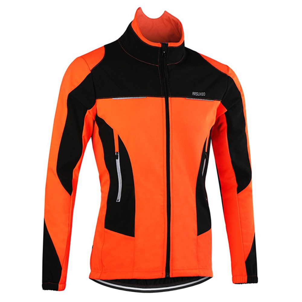 Arsuxeo Men Cycling Jacket Warm Thicken Windproof Waterproof - 图0