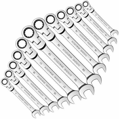 Flexible Ratchet Wrench Spanner Nut Tool Head Ratchet Metri - 图0