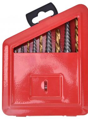 10 Pcs Drill Bit Screw Extractor Set Left Hand Plated Drill
