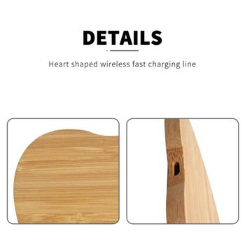 Wireless Charger Slim Wood Charging Pad 5W Phone Charger Fas