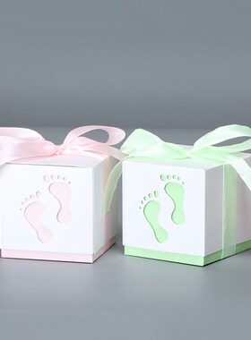5Pcs Baby Feet Candy Gift Box Birthday First Communion Girl