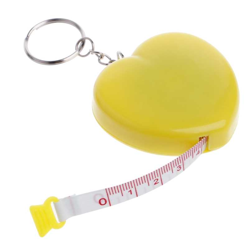 U50A Keychain Portable Retractable Ruler Heart-shaped Tape M-图0