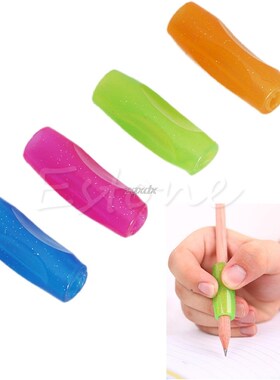 4Pcs Soft Rubber Grip Pen Orthotics Topper Pencil Grip Pract