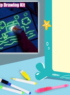 Kids Fluorescent Pen Luminous Drawing Board Light Light Up D