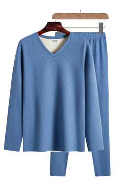 Men's Thermal Underwear Set Frosted Medium Thick Elastic