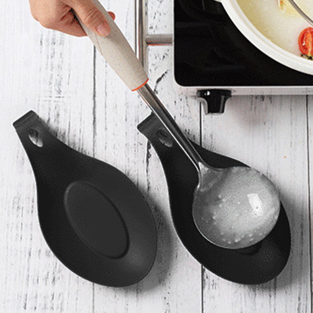 Silicone Heat Resistant Spoon Shelf Rest Utensil Spatula Hol - 图2